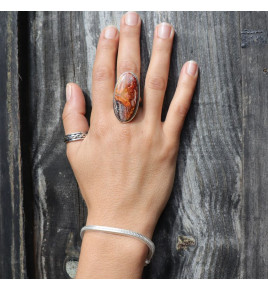 agate dentelle folle bague