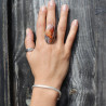 bague agate dentelle folle