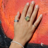 bague prehnite verte