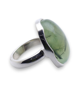 bague prehnite femme argent