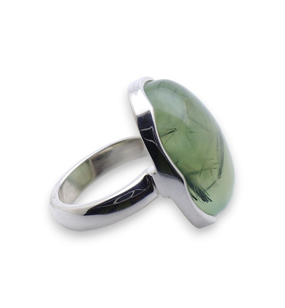 bague prehnite femme argent