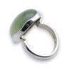 bague argent avec prehnite