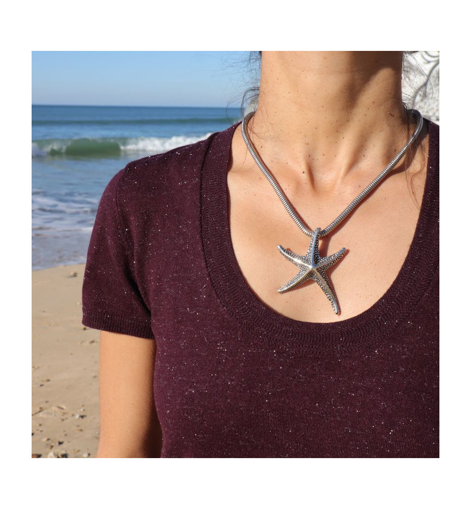 bijoux argent etoile de mer