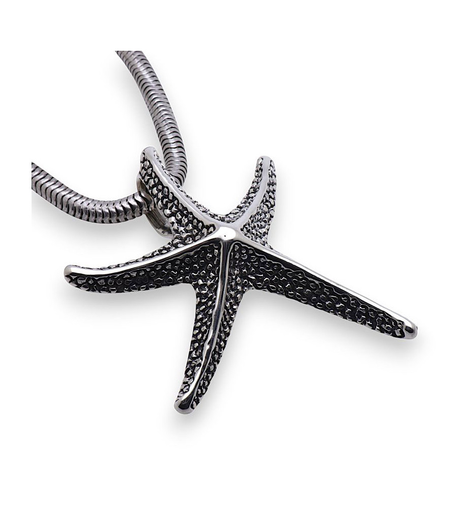 pendentif étoile de mer en argent