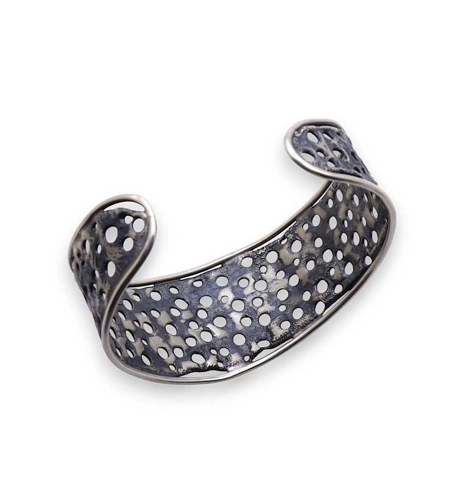 bracelet jonc argent ajouré