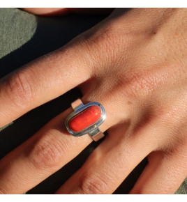 bague corail rouge