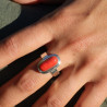 bague corail rouge