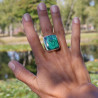 bague azurite malachite