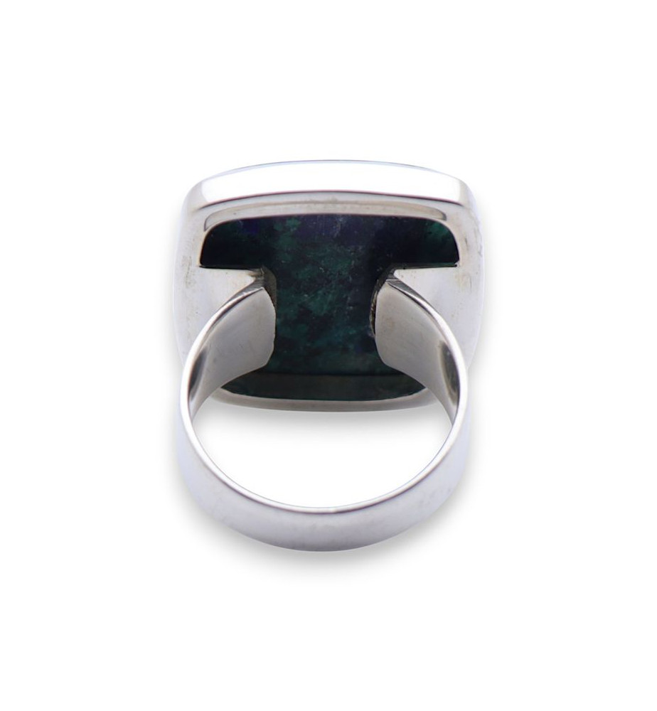 bague argent azurite malachite