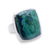 bague argent avec azurite malachite