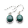 boucle d oreille malachite argent
