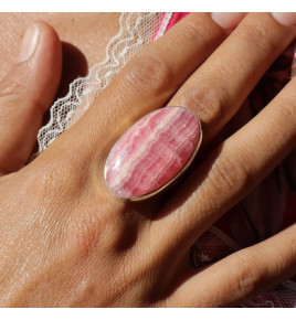 bague rhodochrosite argent