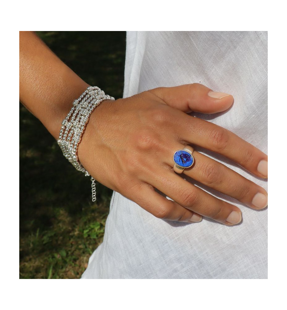 bracelet perles argent