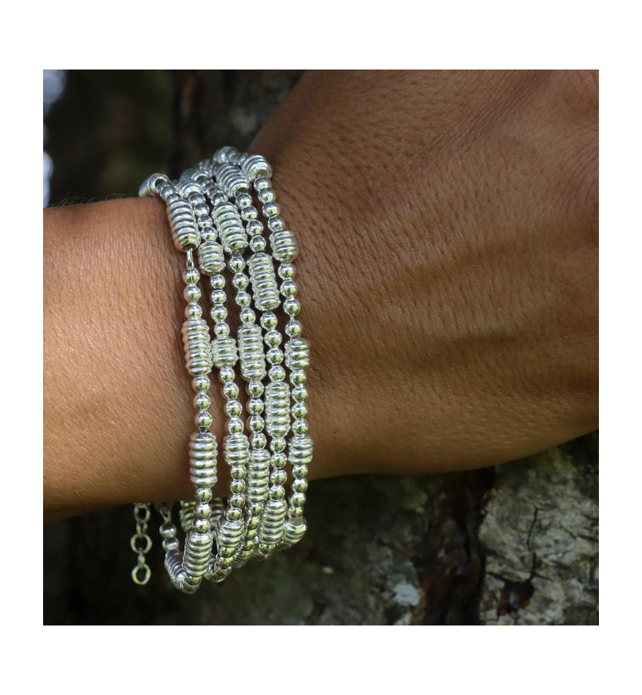 bracelet argent fin femme