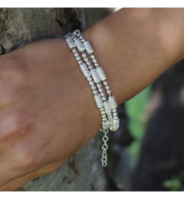 bracelet perles argent