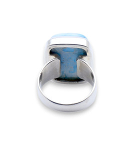 bague argent pierre larimar