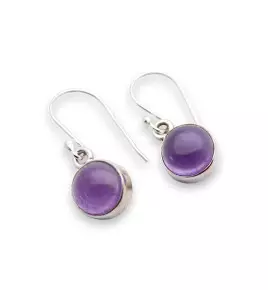boucles d'oreilles améthyste