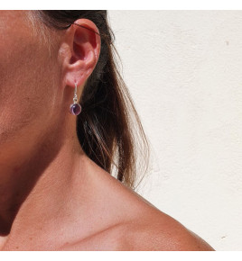 améthyste boucle d'oreille
