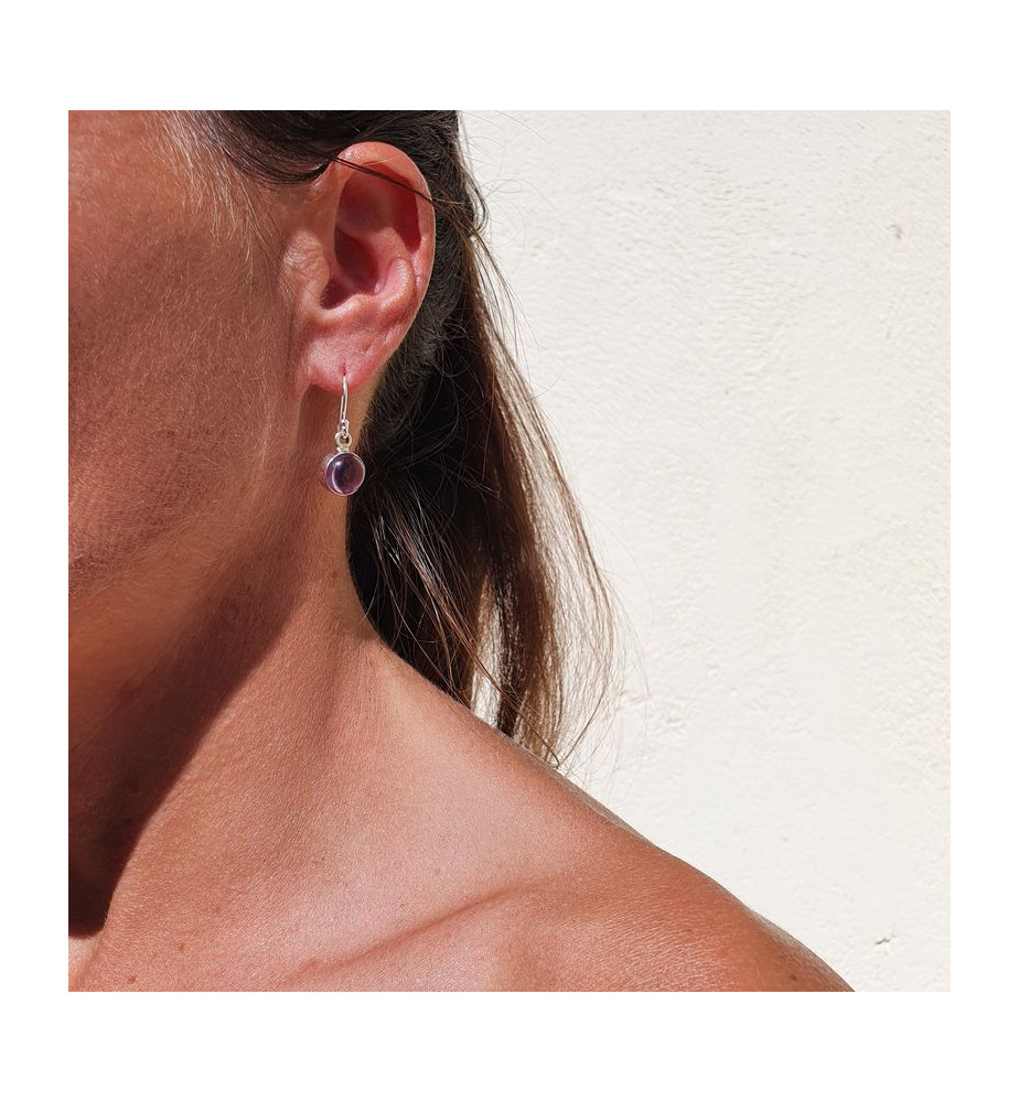 améthyste boucle d'oreille