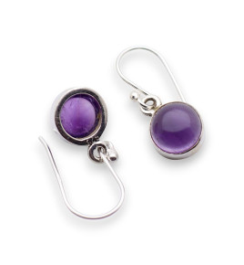 boucles d'oreilles améthyste argent