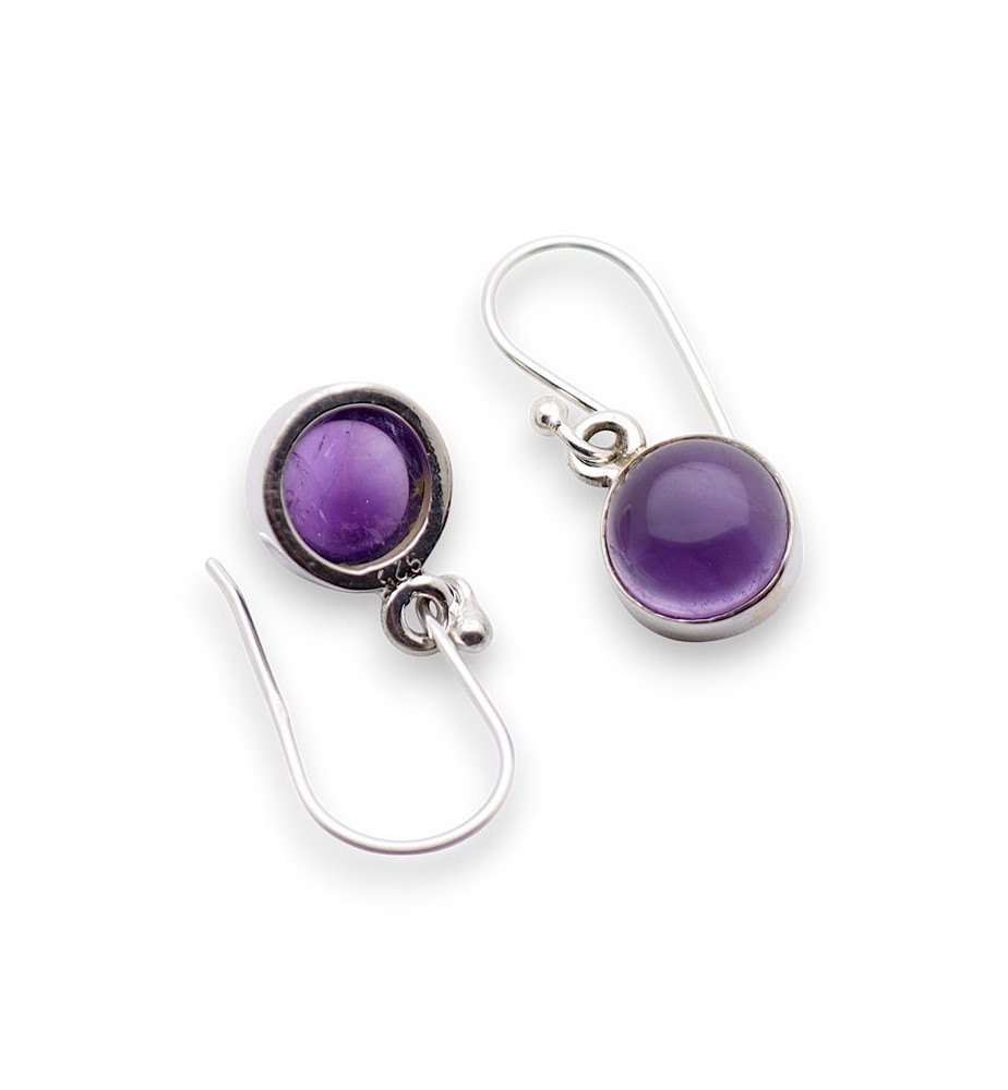 boucles d'oreilles améthyste argent