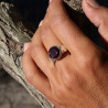 bague grenat argent