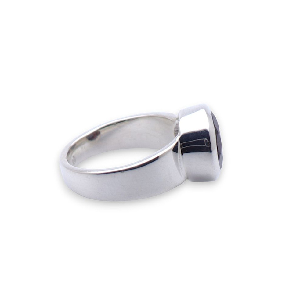 femme grenat bague argent