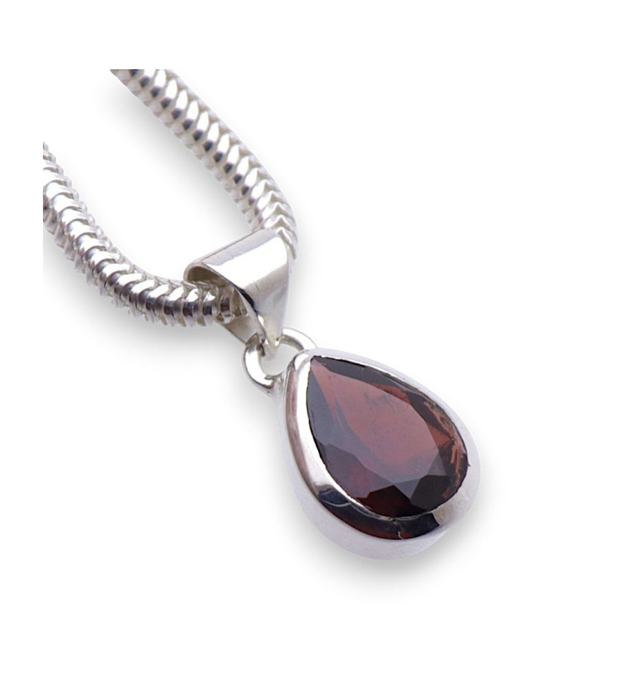 pendentif grenat argent femme