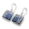 boucles d'oreilles pierre bleue
