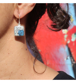 boucles d'oreilles argent avec k2