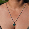 pendentif argent avec dioptase
