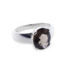 bague argent quartz fumé