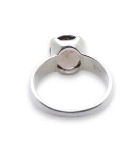 bague avec quartz fumé