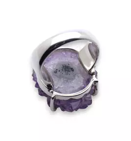 bague améthyste stalactite argent