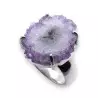 améthyste stalactite bague
