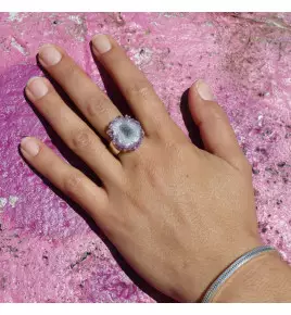 bague améthyste argent