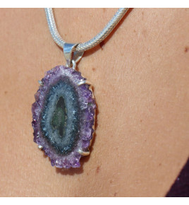 pendentif améthyste stalactite