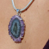 pendentif améthyste stalactite