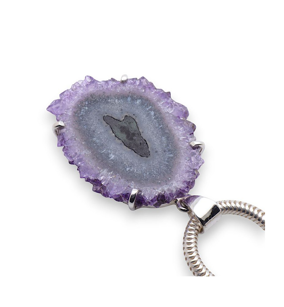 pendentif améthyste argent