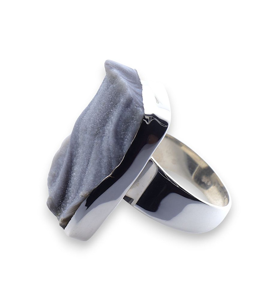 calcédoine bleue bague