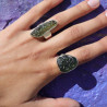 bague moldavite femme