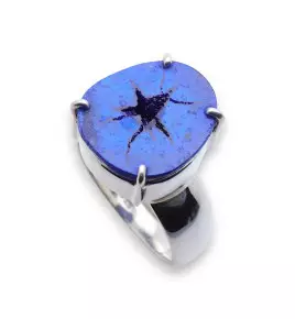 azurite bague argent