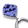 pendentif argent azurite bleue