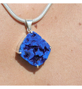 pendentif azurite bleu