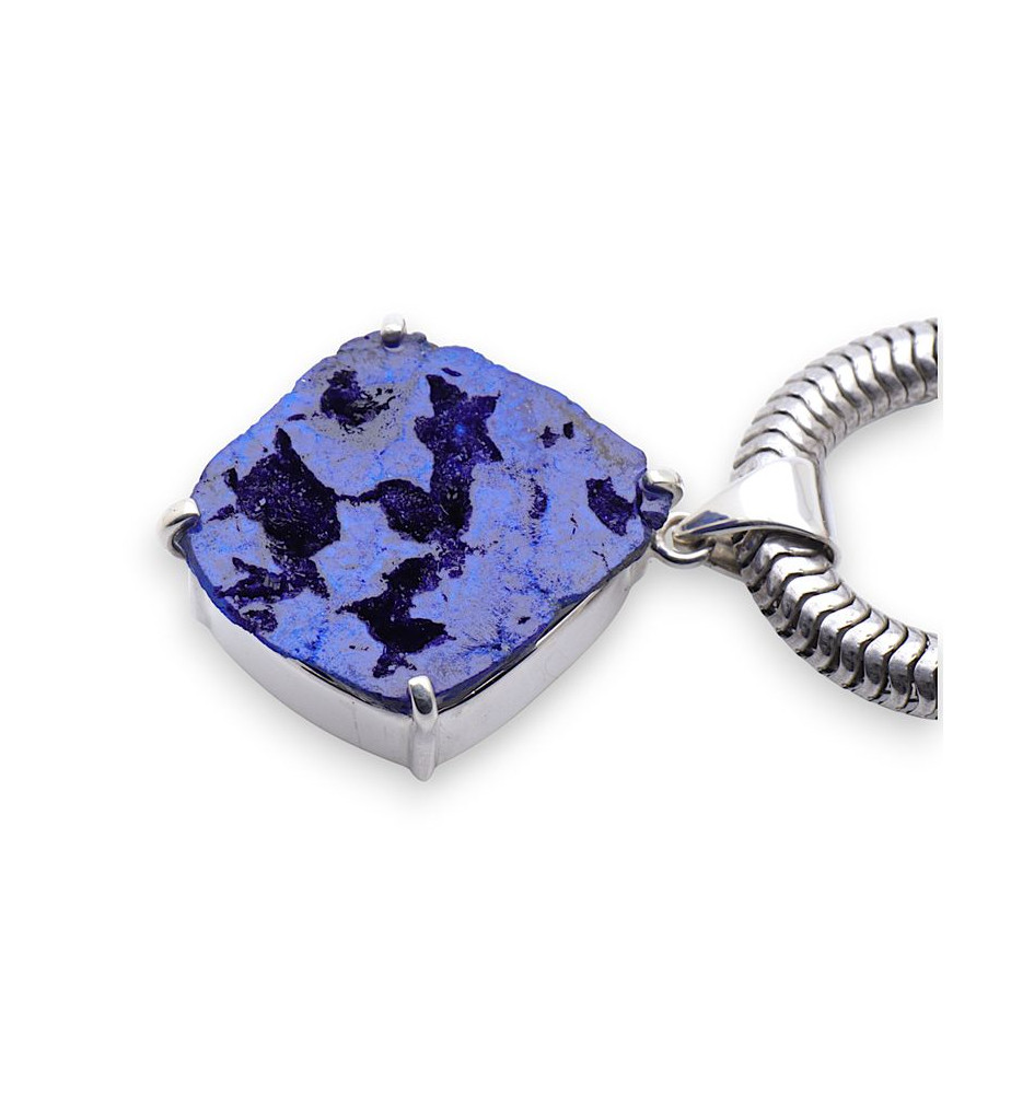 pendentif pierre bleue