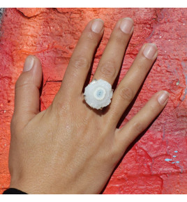 bague argent 925 quartz solaire