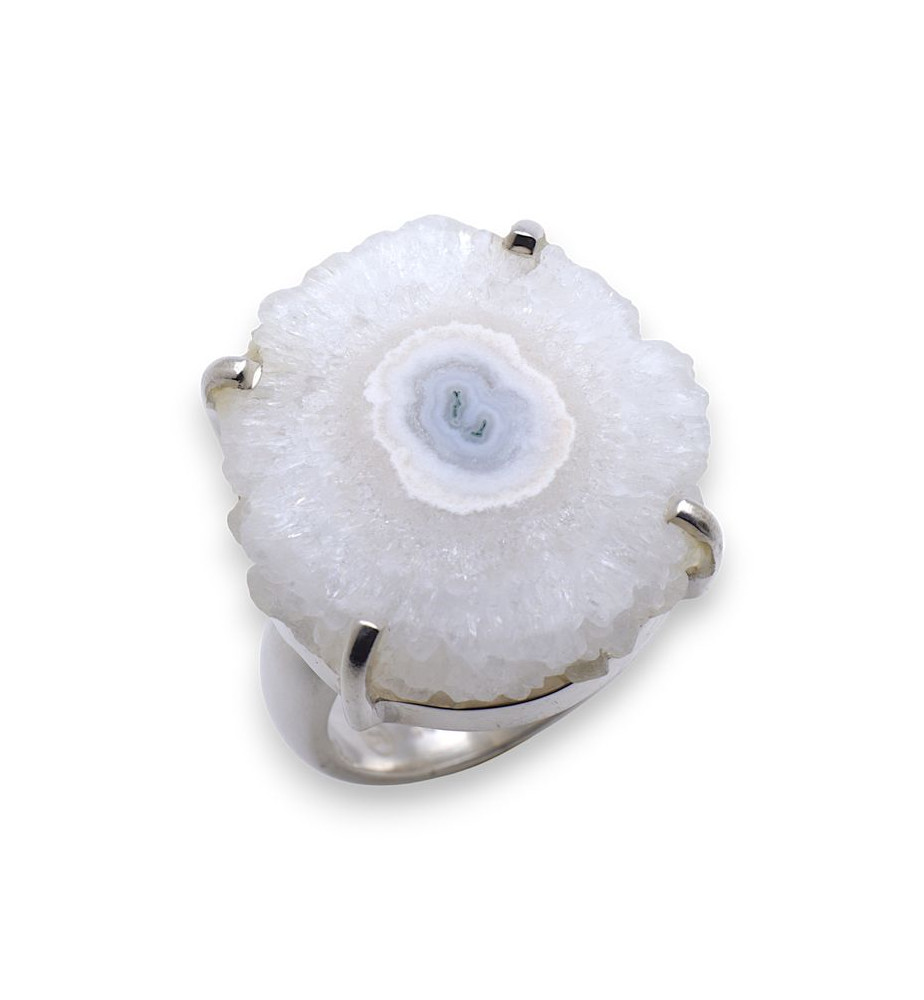 bague argent quartz solaire
