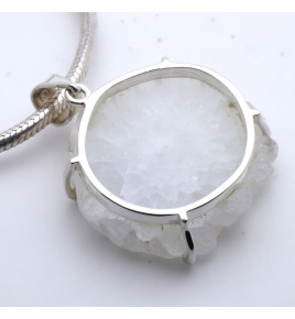 pendentif quartz solaire argent femme