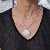 pendentif quartz solaire argent 925