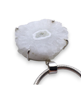pendentif quartz solaire argent